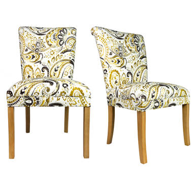 Yellow floral dining online chairs